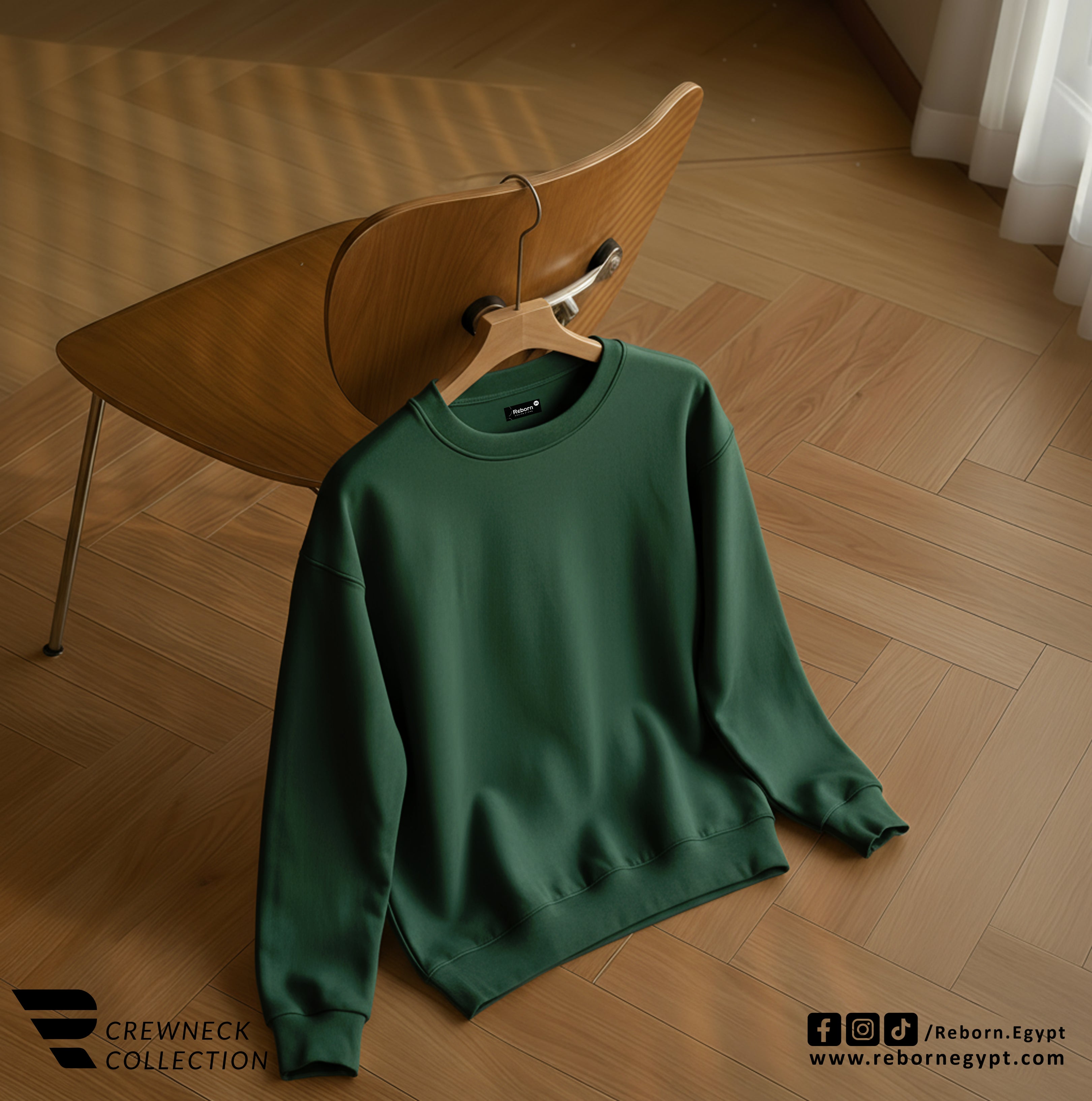 CREWNECK OVERSIZE - Olive