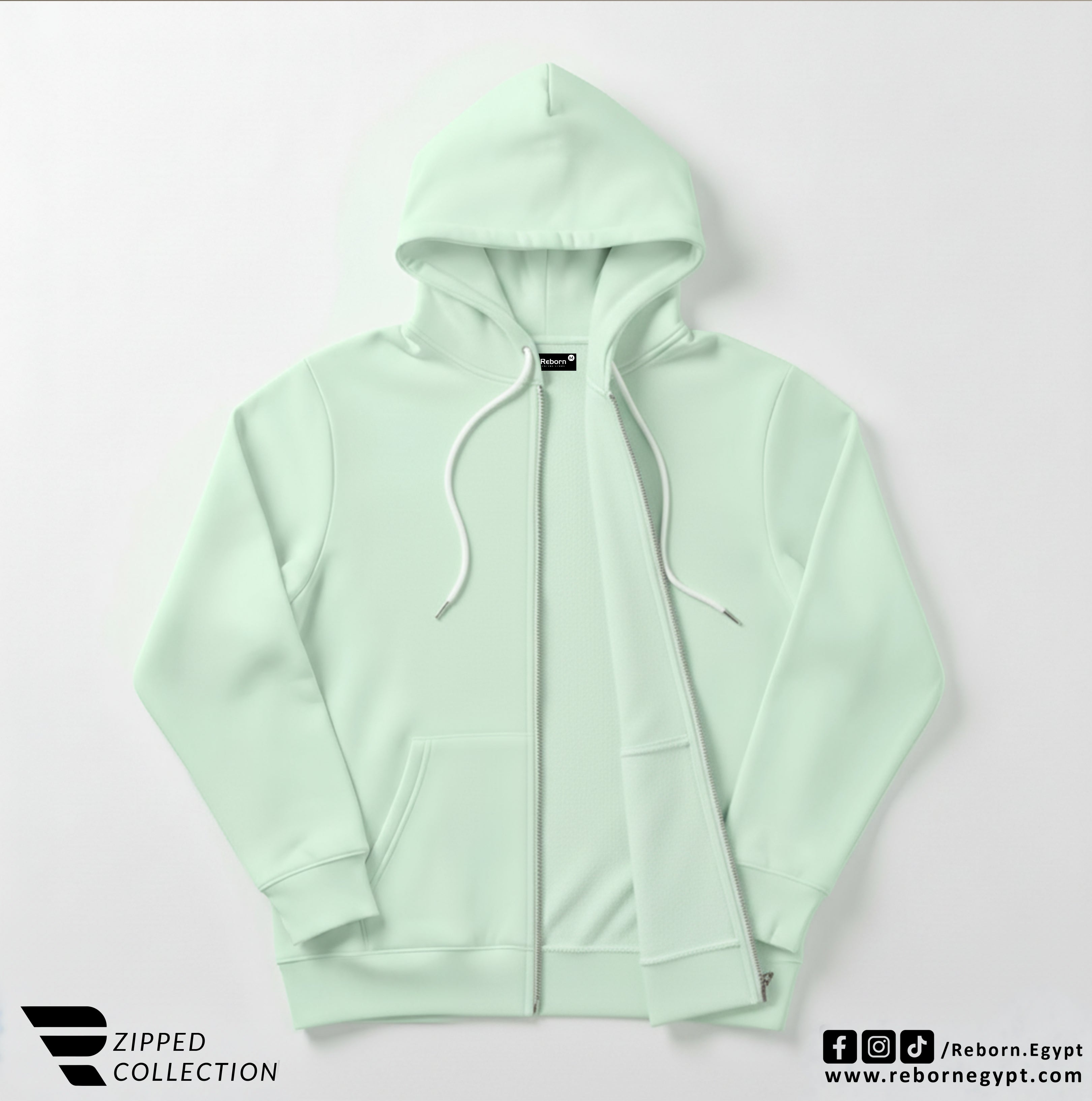 Zipper Sweatshirt - Mint