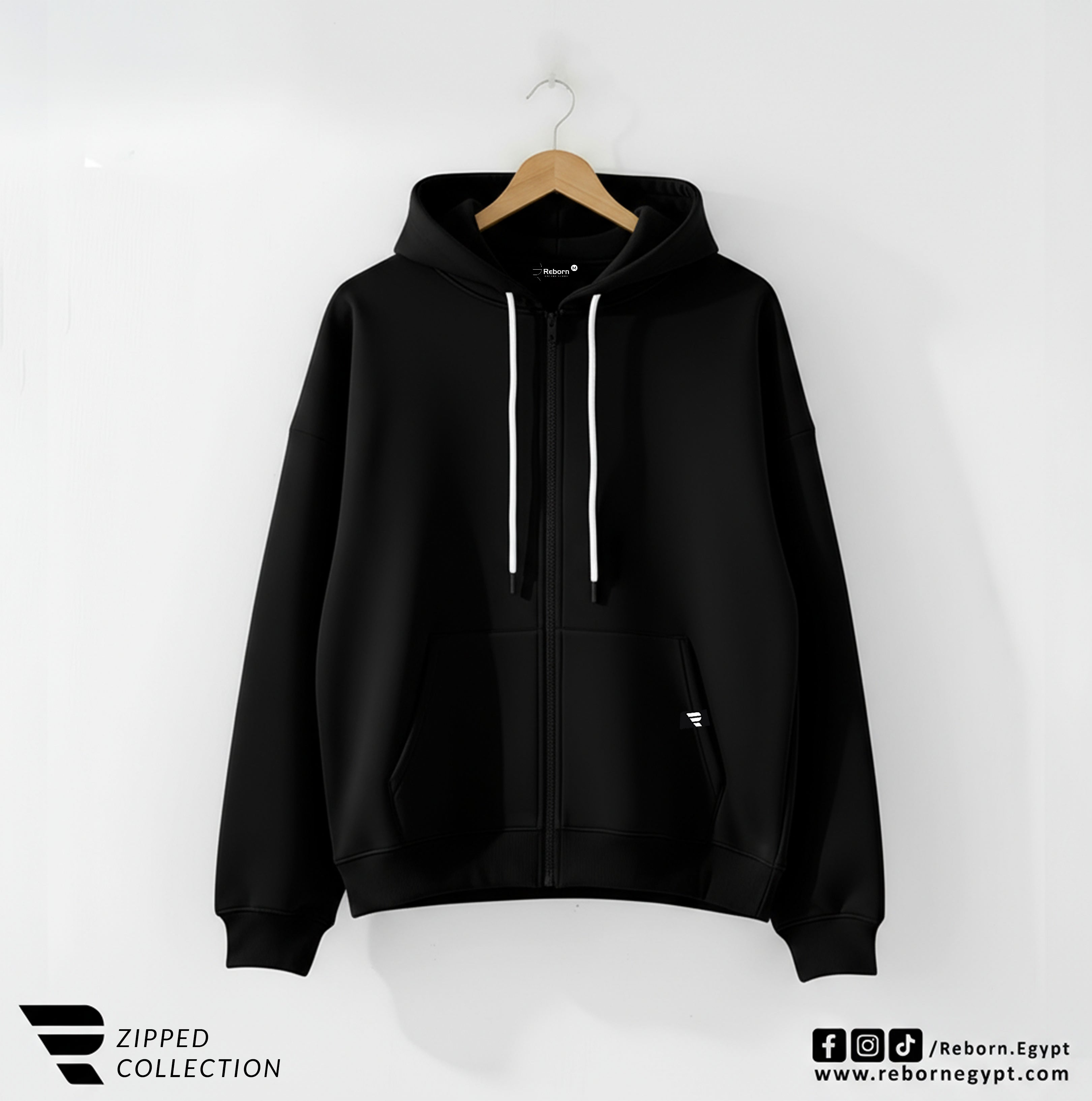 Zipper Sweatshirt - Black
