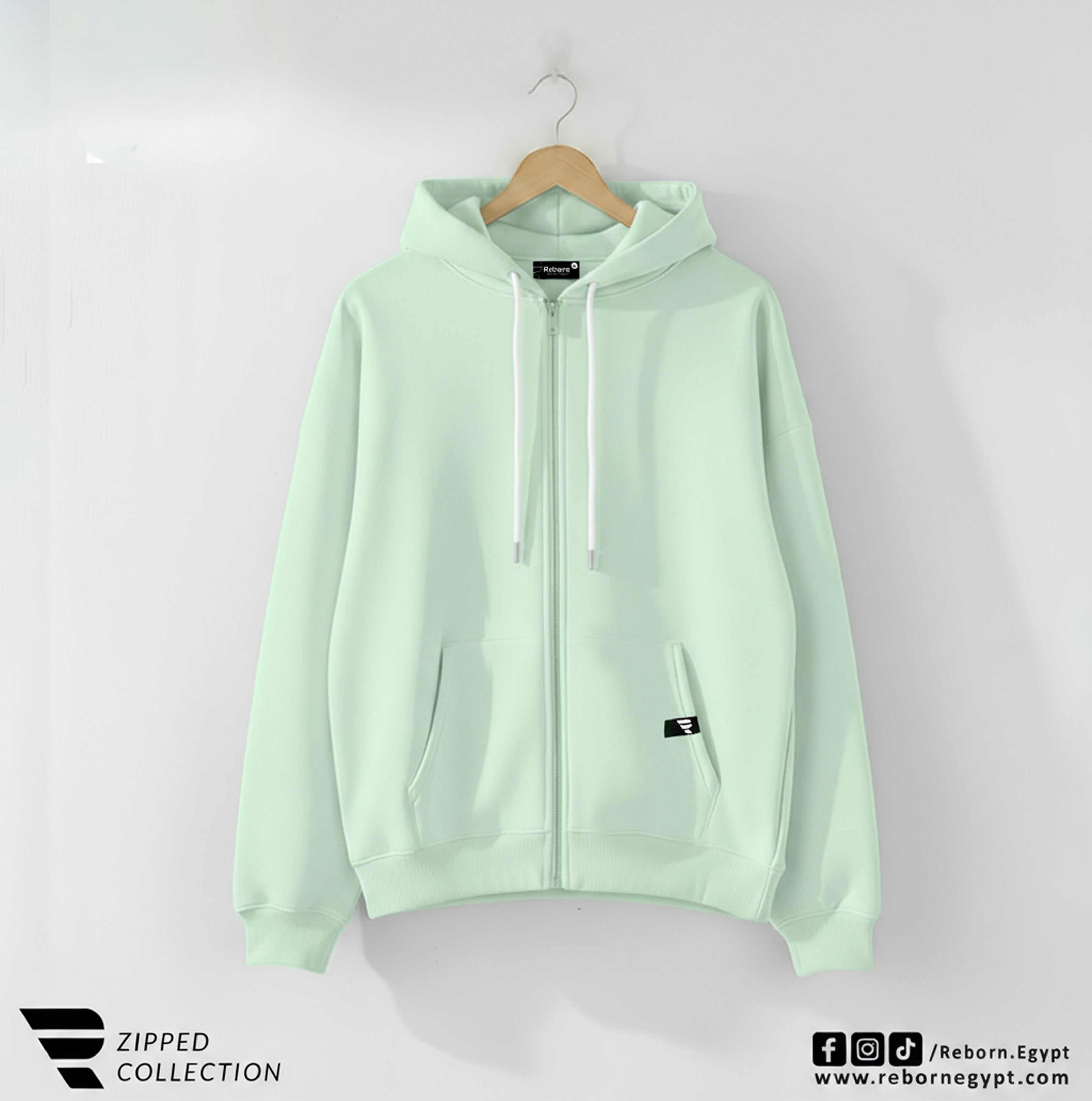 Zipper Sweatshirt - Mint