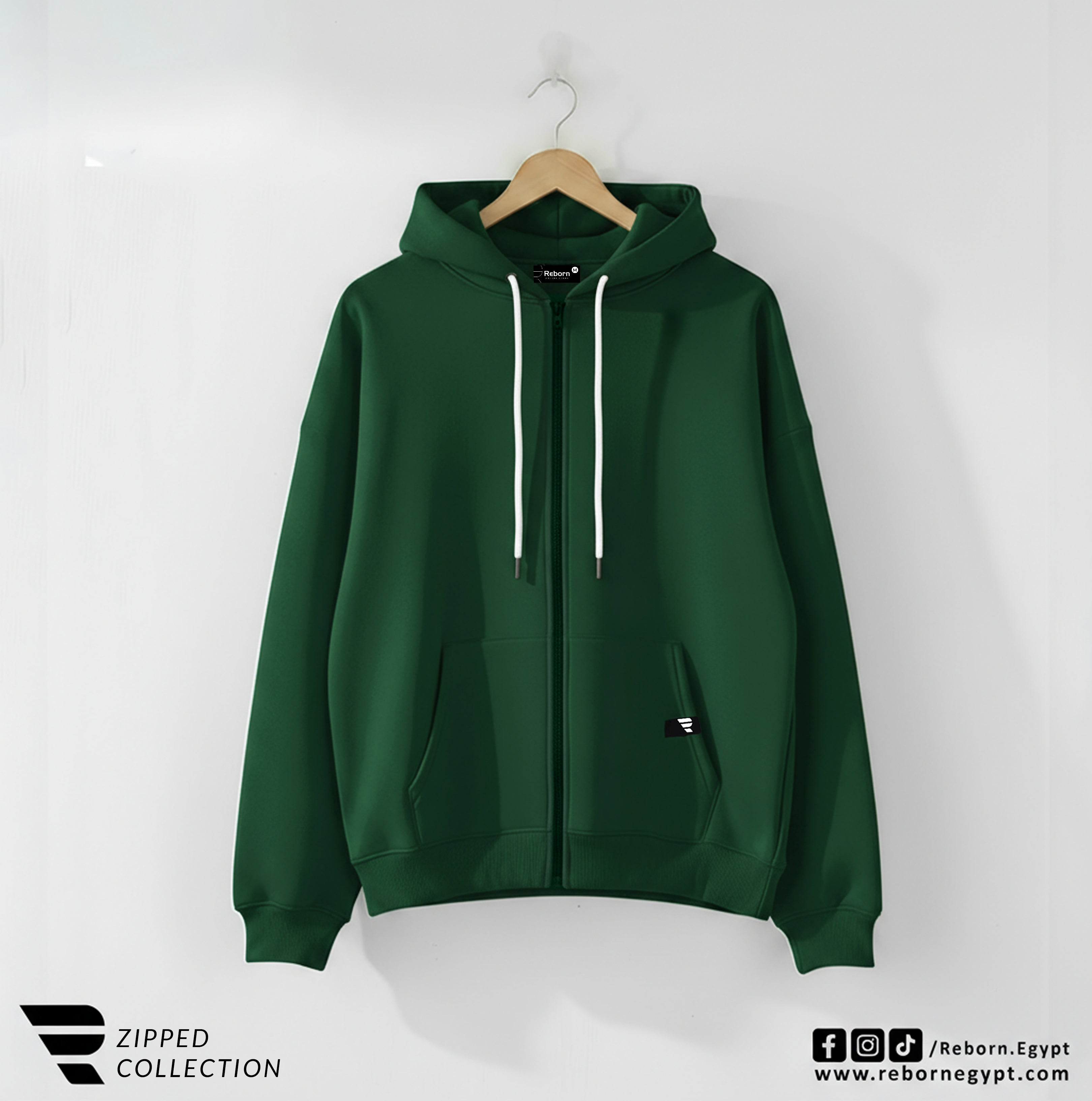 Zipper Sweatshirt - Olive
