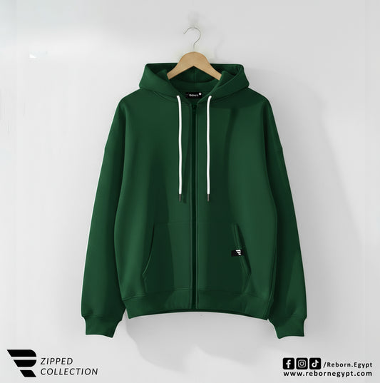 Zipper Sweatshirt - Olive