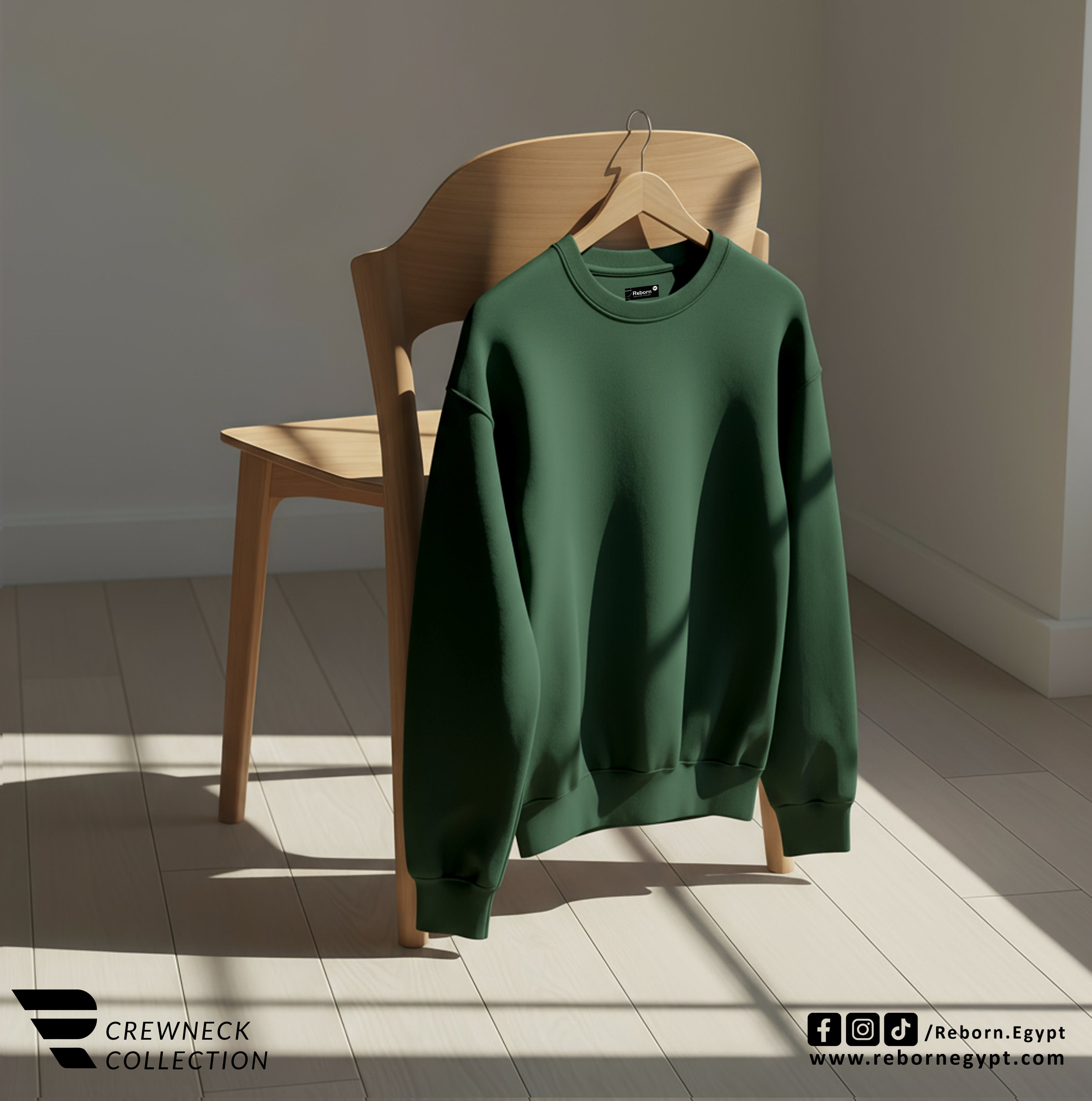 CREWNECK OVERSIZE - Olive