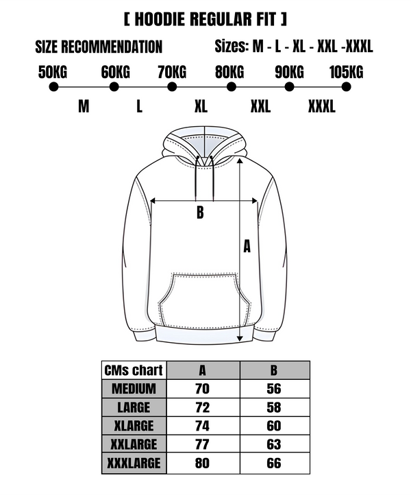 The Daily Standard Hoodie Size Chart